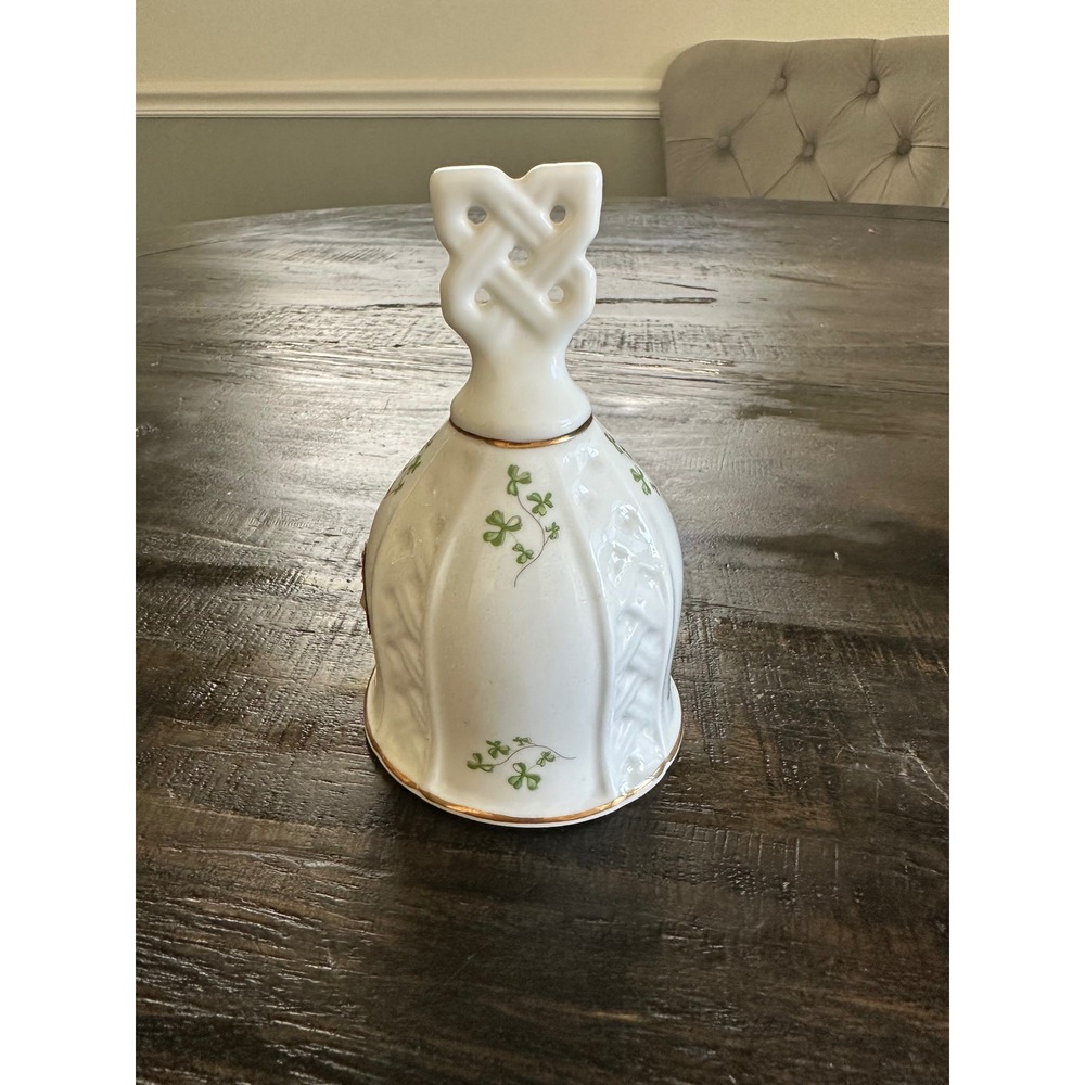 Royal Tara Irish Fine Bone China Bell Shamrock Celtic Knot Galway Ireland 5.25"